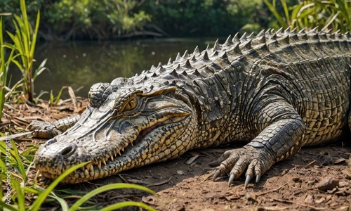 Crocodile Majesty: Unveiling the Wild Drama in Savannah's Waters