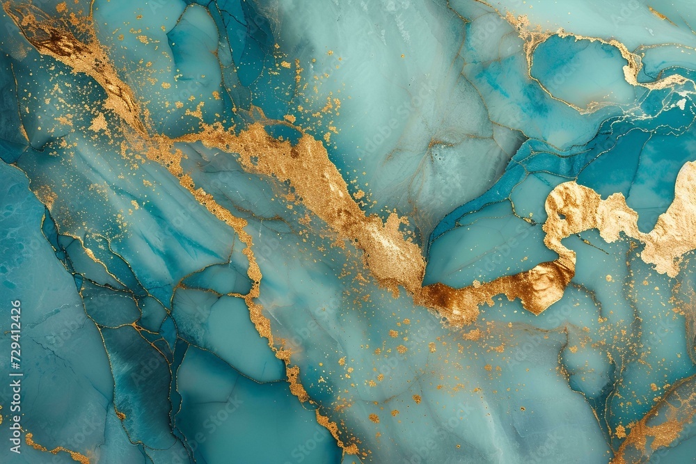 Blue gold abstract background of marble liquid ink art painting on paper. Image of original artwork watercolor alcohol ink paint on high quality paper texture. Blue gold abstract background of marble liquid ink art painting on paper. Image of original artwork watercolor alcohol ink paint on high quality paper texture.