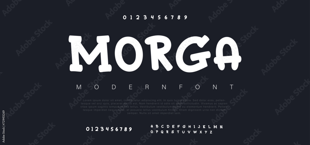 Morga Elegant Font Uppercase Lowercase and Number. Classic Lettering Minimal Fashion Designs. Typography modern serif fonts regular decorative vintage concept. vector illustration 