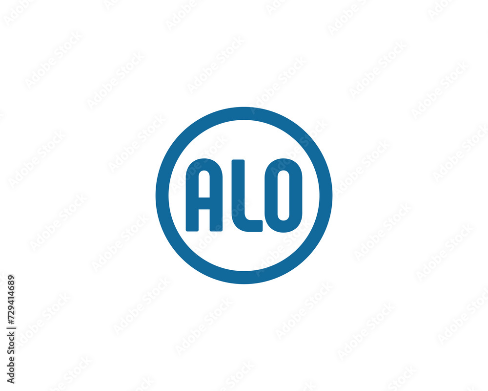 ALO logo design vector template ALO logo design vector template