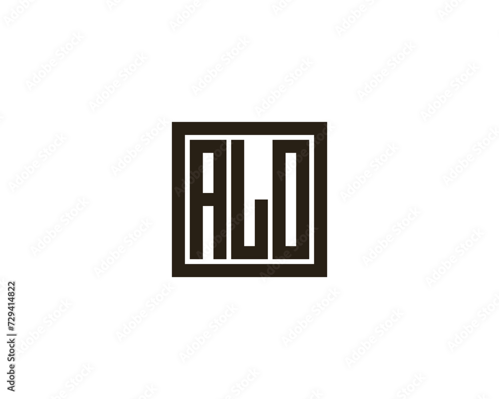 ALO logo design vector template ALO logo design vector template