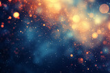 An otherworldly nebula of bokeh lights, with sparkling orbs floating in an ocean of midnight blue, transitioning to a nebula of warm golds and ambers.