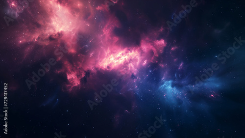 A celestial nebula brimming with stars  nebulous clouds with hues of blue and specks of white starlight scattered