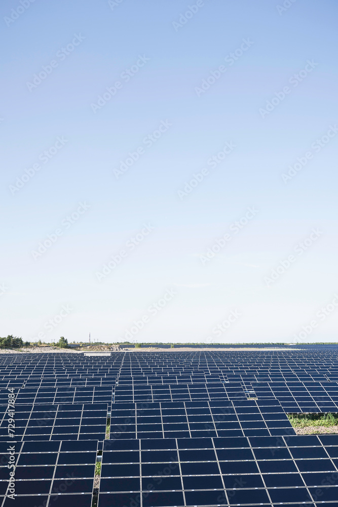 Rows of solar panels in solar park. Dresden, Germany Rows of solar panels in solar park. Dresden, Germany