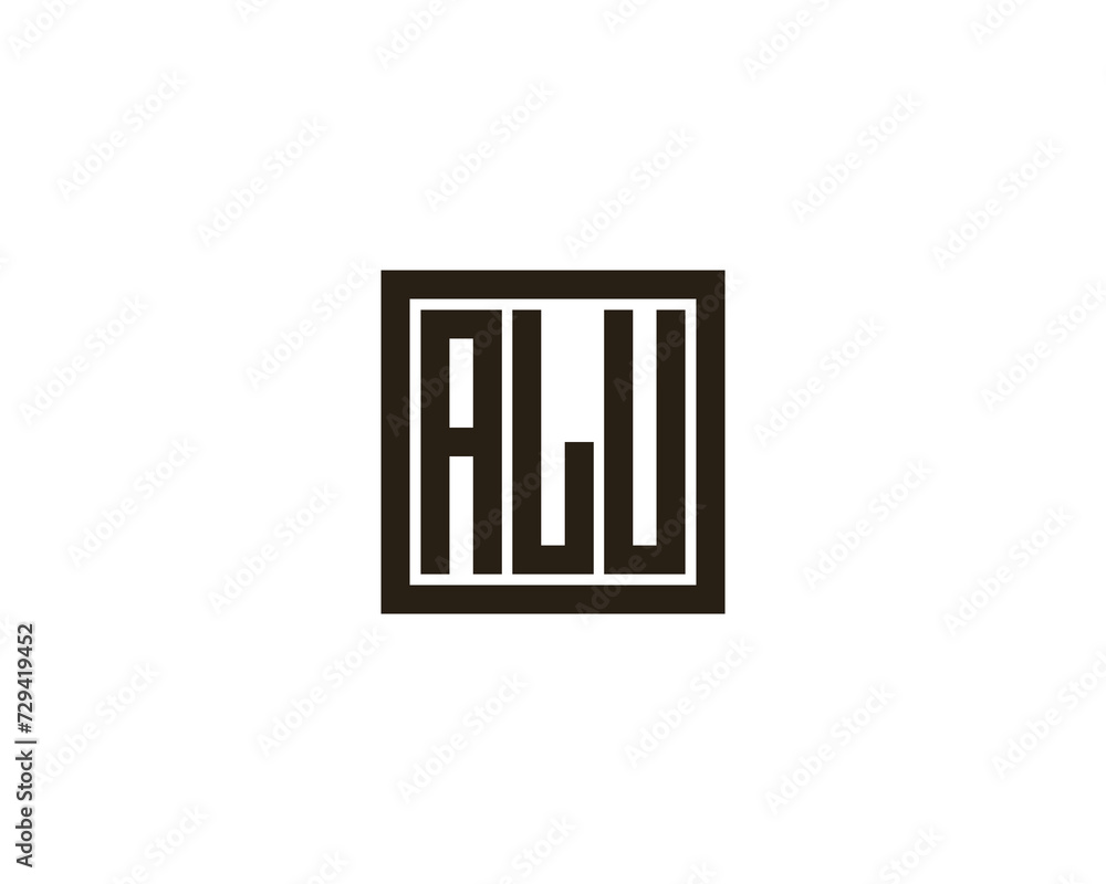 ALU Logo design vector template