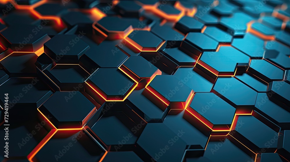 The background has gray polygons with turquoise neon edges in 3D. The background has gray polygons with turquoise neon edges in 3D.
