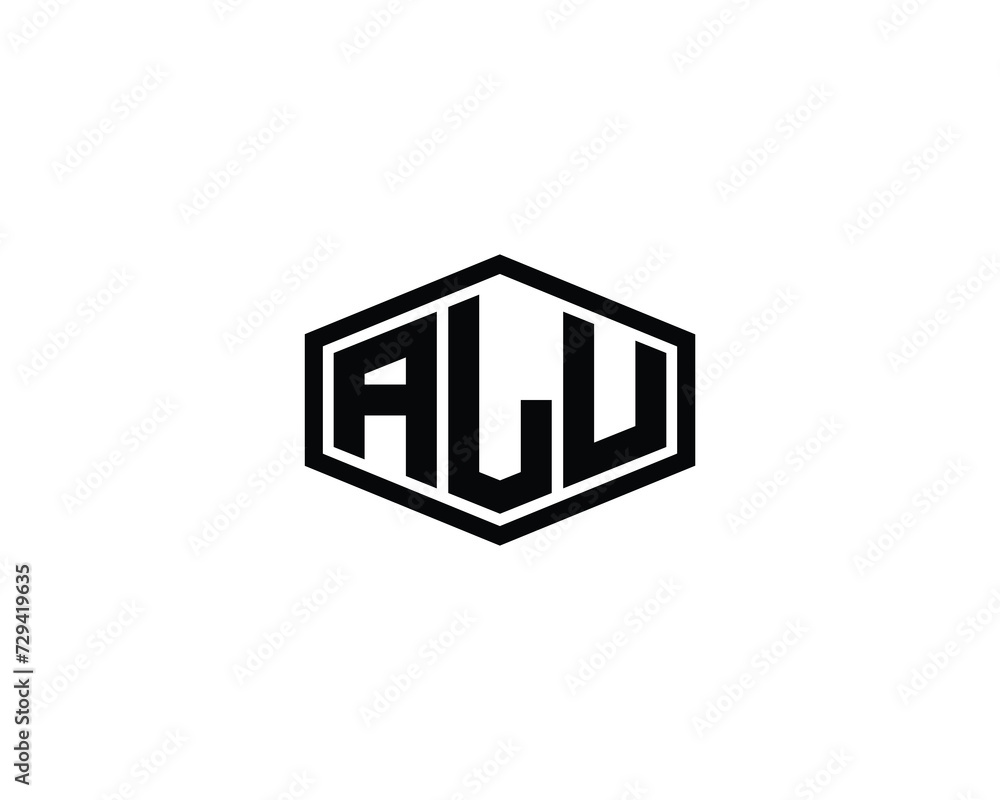 ALU Logo design vector template ALU Logo design vector template