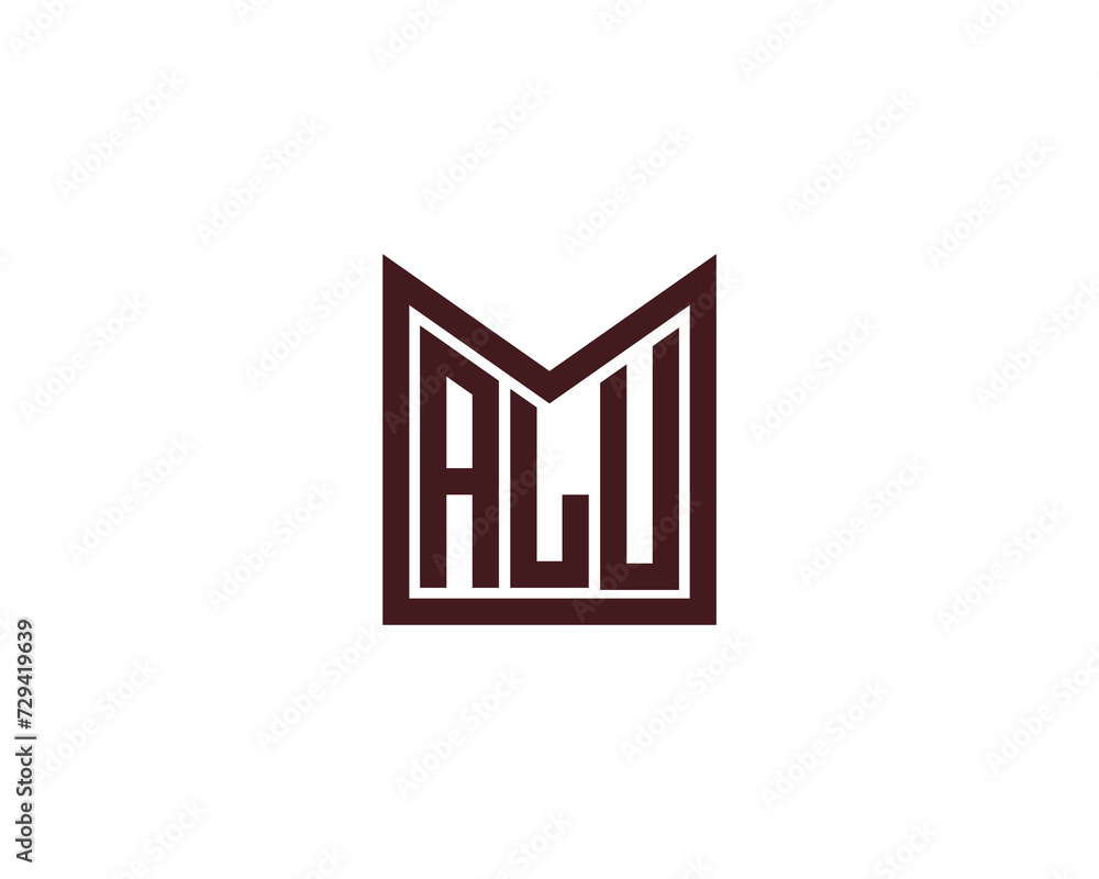 ALU Logo design vector template