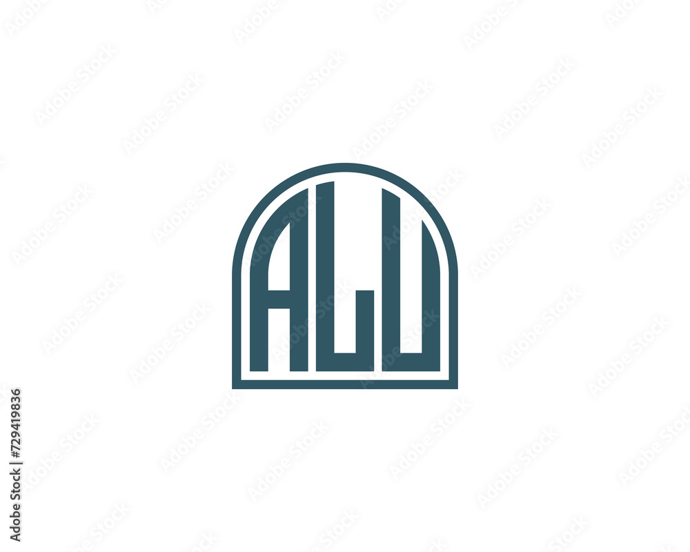 ALU Logo design vector template