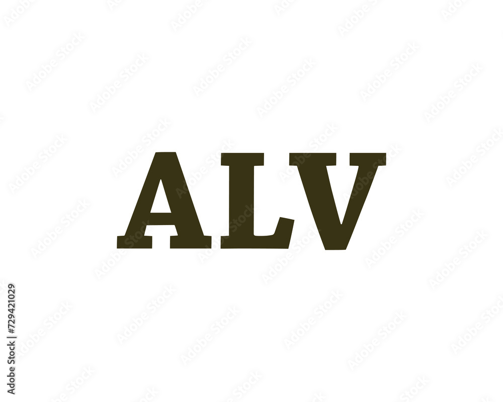 ALV Logo design vector template ALV Logo design vector template