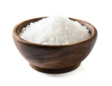 Grobes Salz isoliert auf weißen Hintergrund, Freisteller