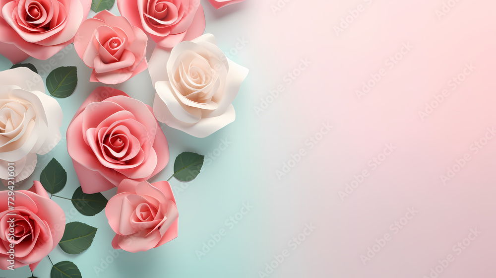 Women's Day, Valentine's Day, Mother's Day background concept, empty floral background with copy space Women's Day, Valentine's Day, Mother's Day background concept, empty floral background with copy space
