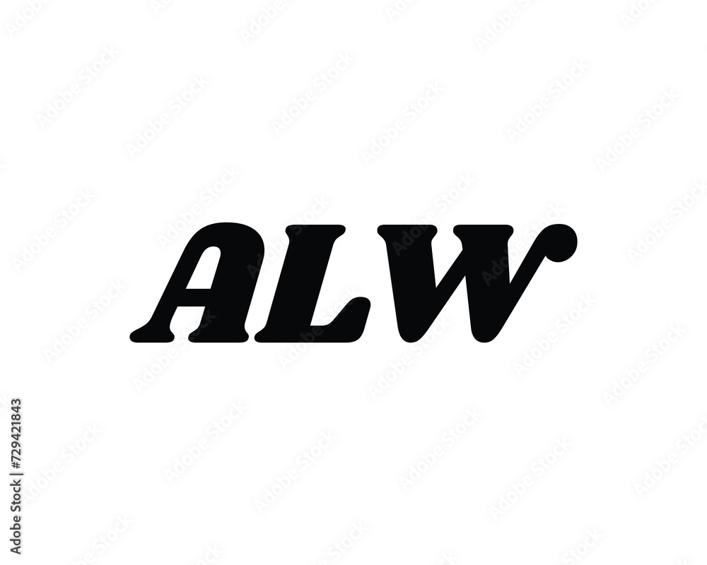 ALW logo design vector template ALW logo design vector template