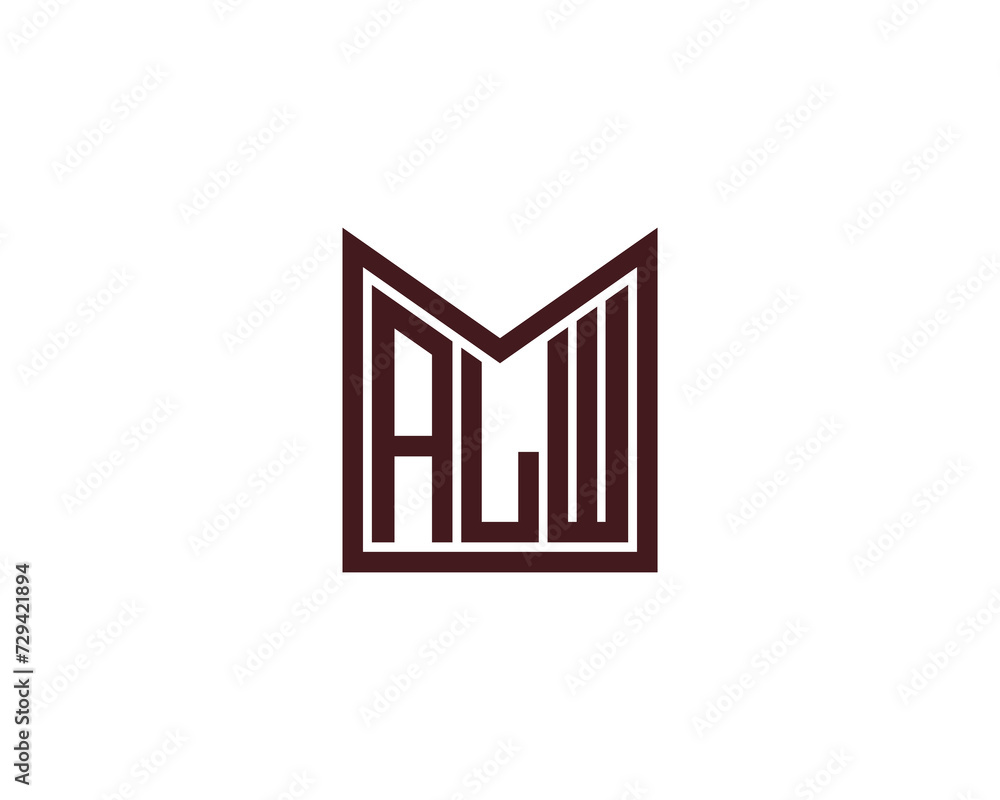 ALW logo design vector template ALW logo design vector template