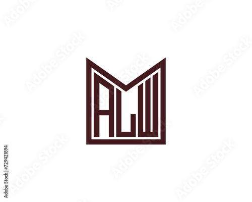 ALW logo design vector template