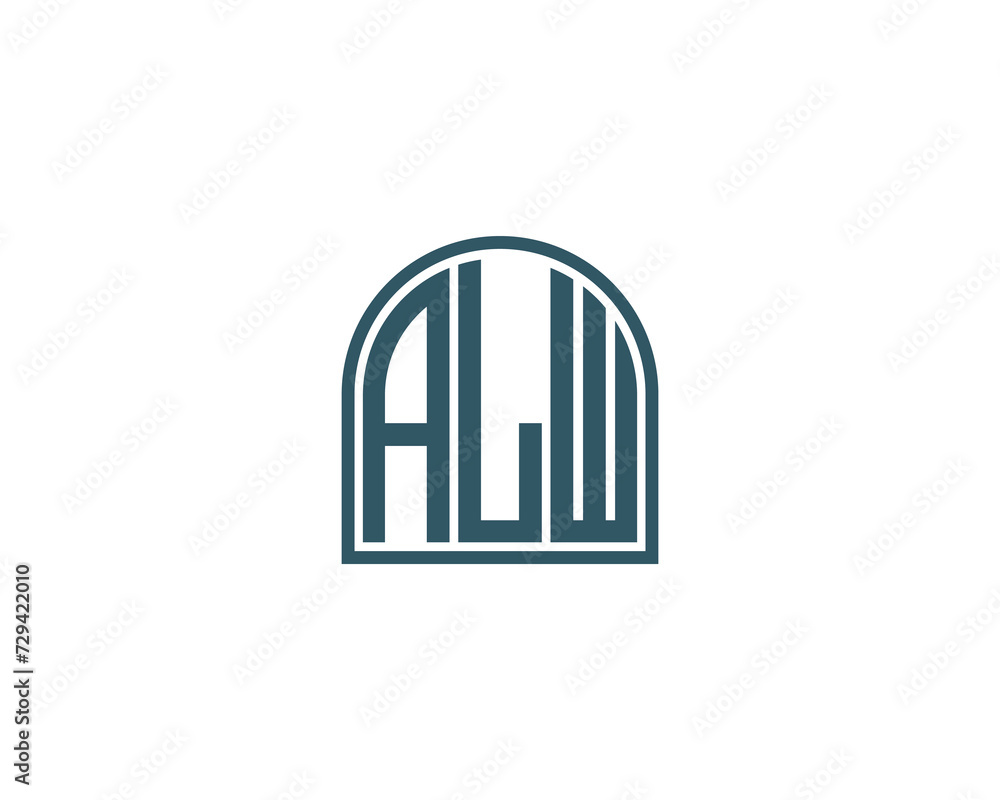 ALW logo design vector template