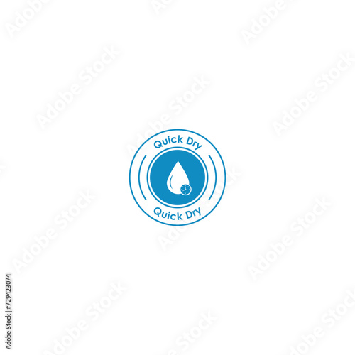 Quick dry logo, quick dry label vector graphics