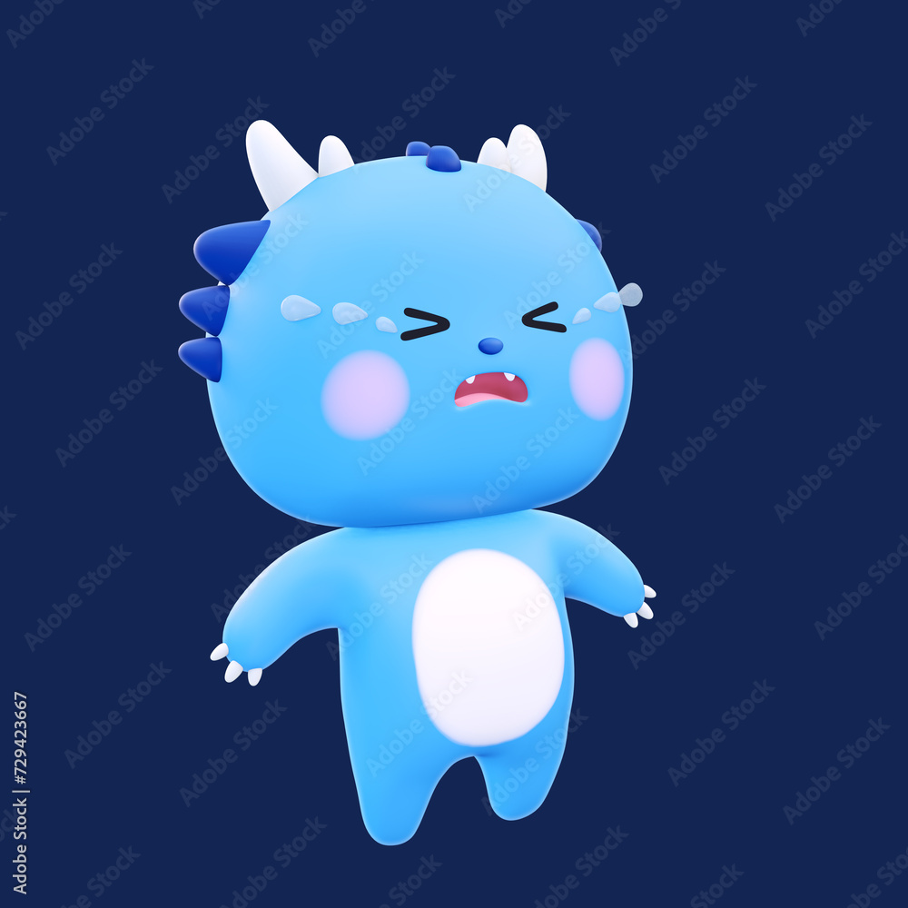 Obraz premium 2024 Blue Dragon Year Character