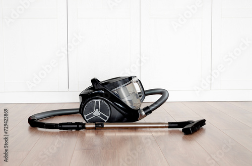 Black Vacuum cleaner. cleaning concept