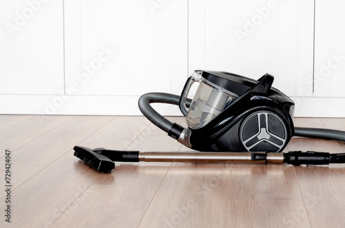 Black Vacuum cleaner. cleaning concept