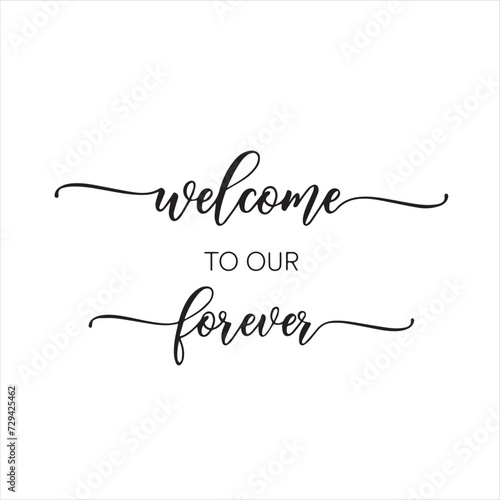 welcome to our forever background inspirational positive quotes, motivational, typography, lettering design