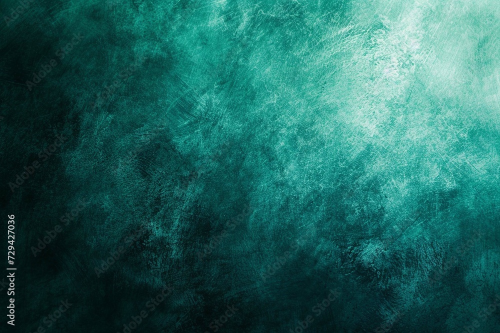 Green sea blue , color gradient rough abstract background shine bright light and glow template empty space , grainy noise grungy texture - obrazy, fototapety, plakaty 
