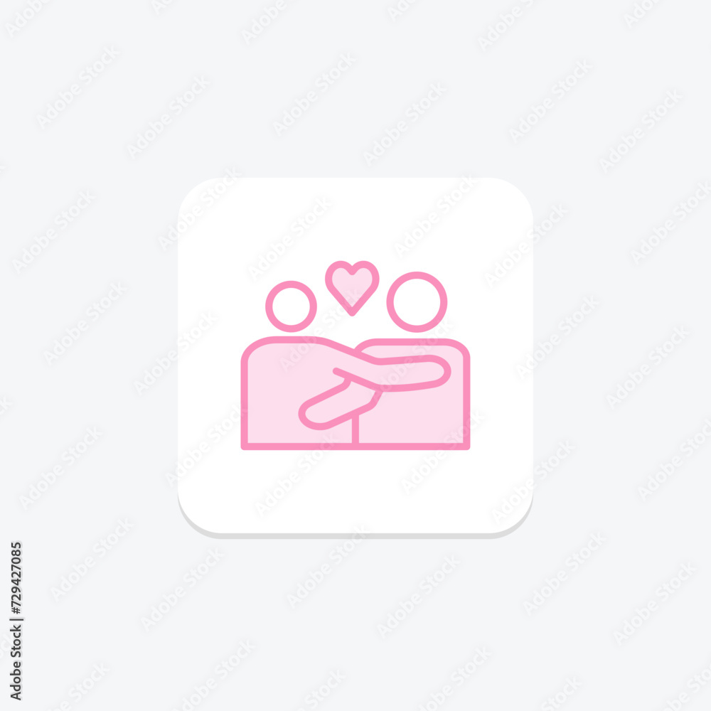 Hugs and Greetings icon, hugs, greetings, celebration, icon duotone line icon, editable vector icon, pixel perfect, illustrator ai file