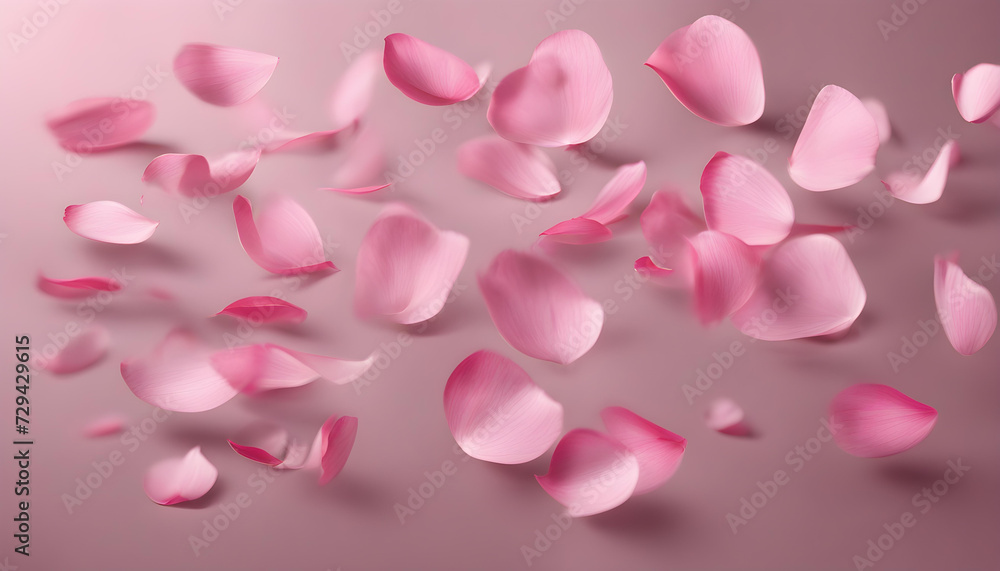 Graceful Dance of Floating Pink Petals