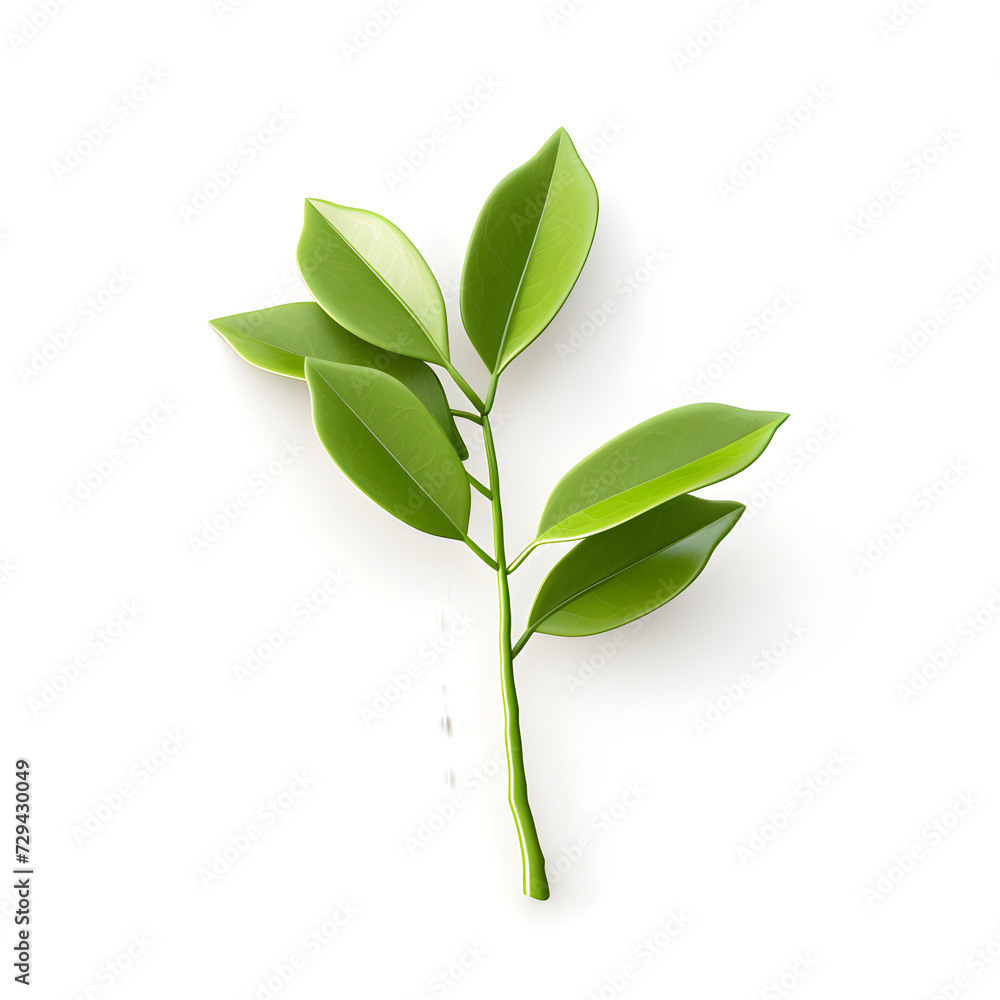 green leaves isolated on white background green leaves isolated on white background