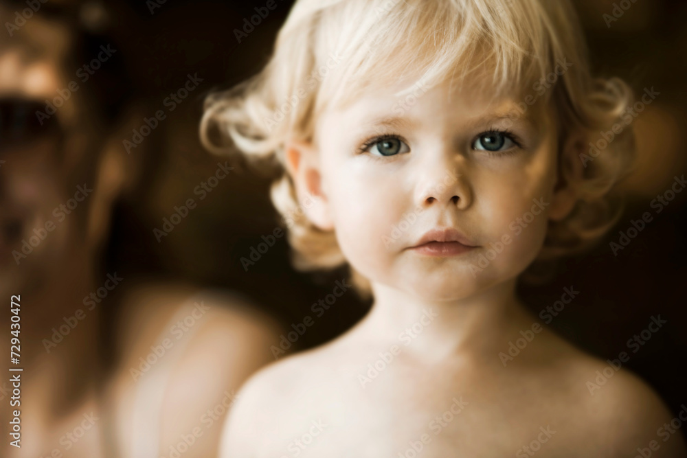 Portrait of young child in the summer. Portrait of young child in the summer.