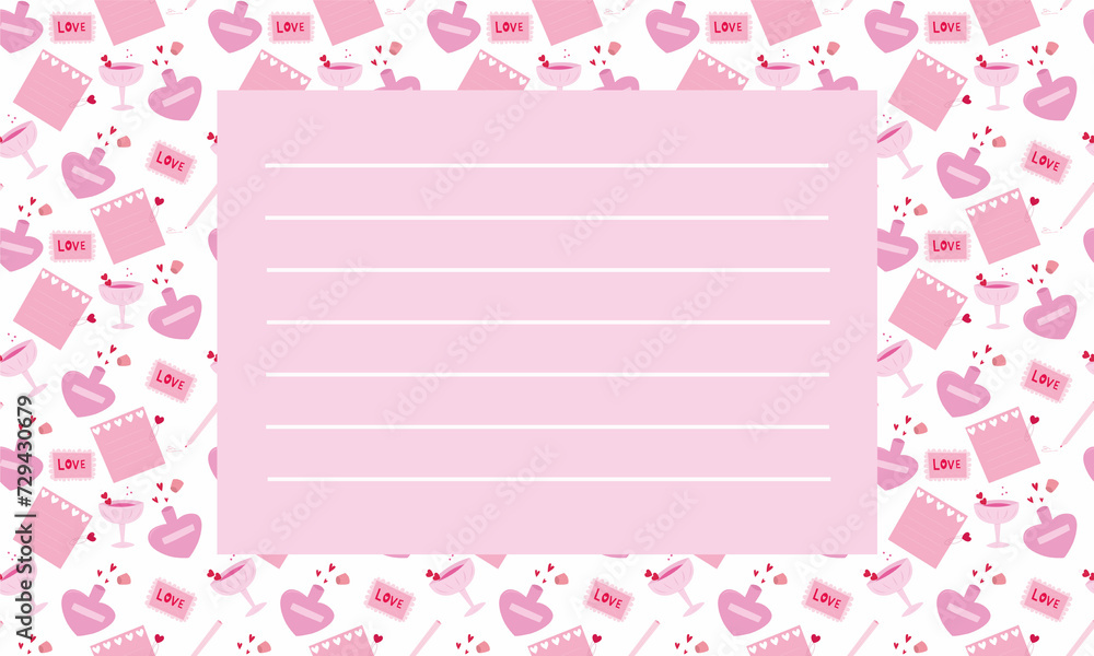 Valentine’s Day greeting letter design