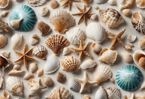 Set of sea shells isolated on white background © ArtisticLens