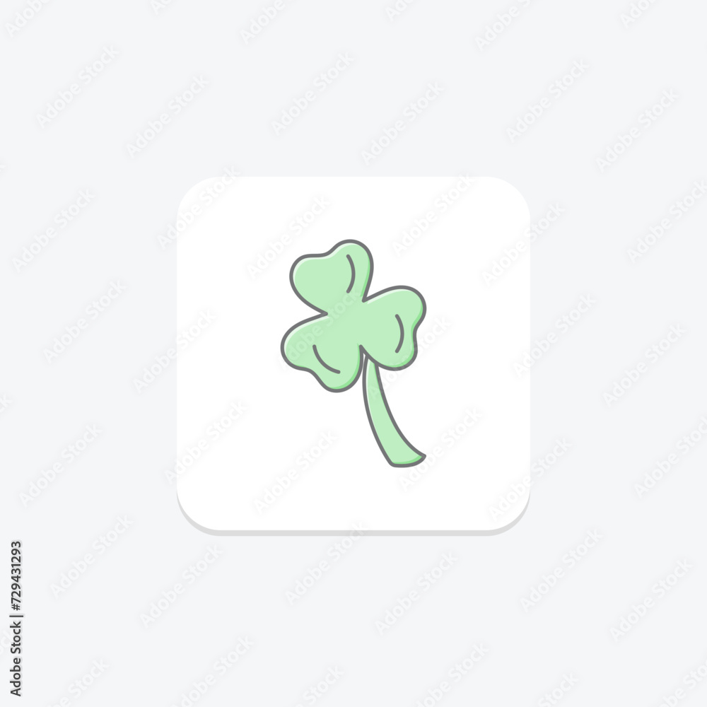 Shamrock icon, clover, irish, symbol, luck lineal color icon, editable vector icon, pixel perfect, illustrator ai file Shamrock icon, clover, irish, symbol, luck lineal color icon, editable vector icon, pixel perfect, illustrator ai file