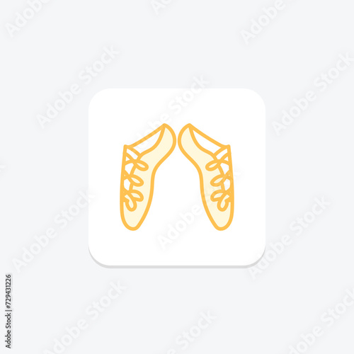 Irish Jig Shoes icon, shoes, irish, symbol, dance duotone line icon, editable vector icon, pixel perfect, illustrator ai file