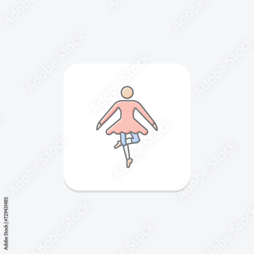 Irish Jig Dancer icon, dancer, irish, symbol, dance lineal color icon, editable vector icon, pixel perfect, illustrator ai file