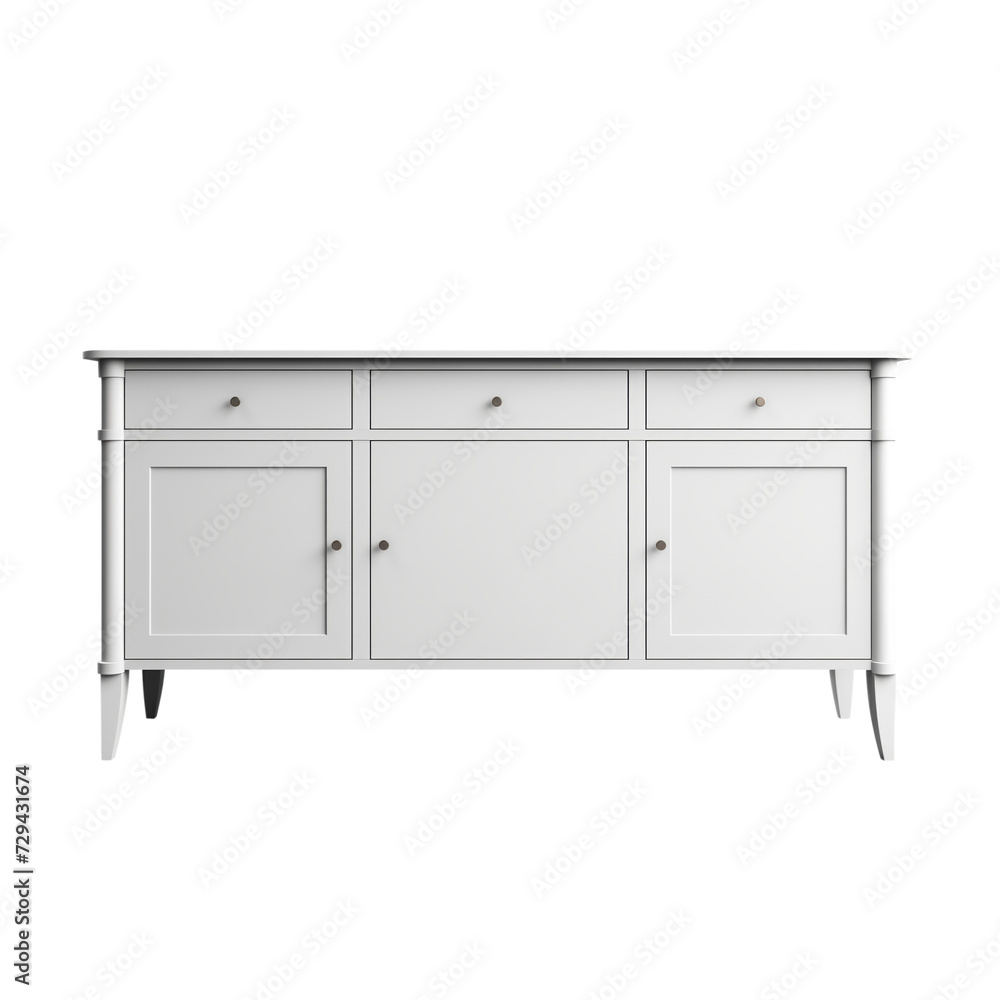 Sideboard. Scandinavian modern minimalist style. Transparent background, isolated image. Sideboard. Scandinavian modern minimalist style. Transparent background, isolated image.