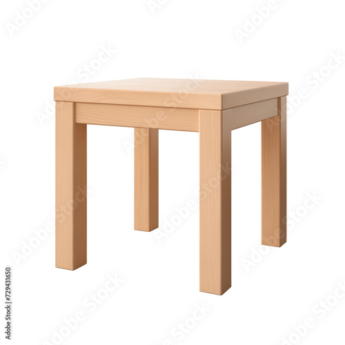 Side Table. Scandinavian modern minimalist style. Transparent background, isolated image.