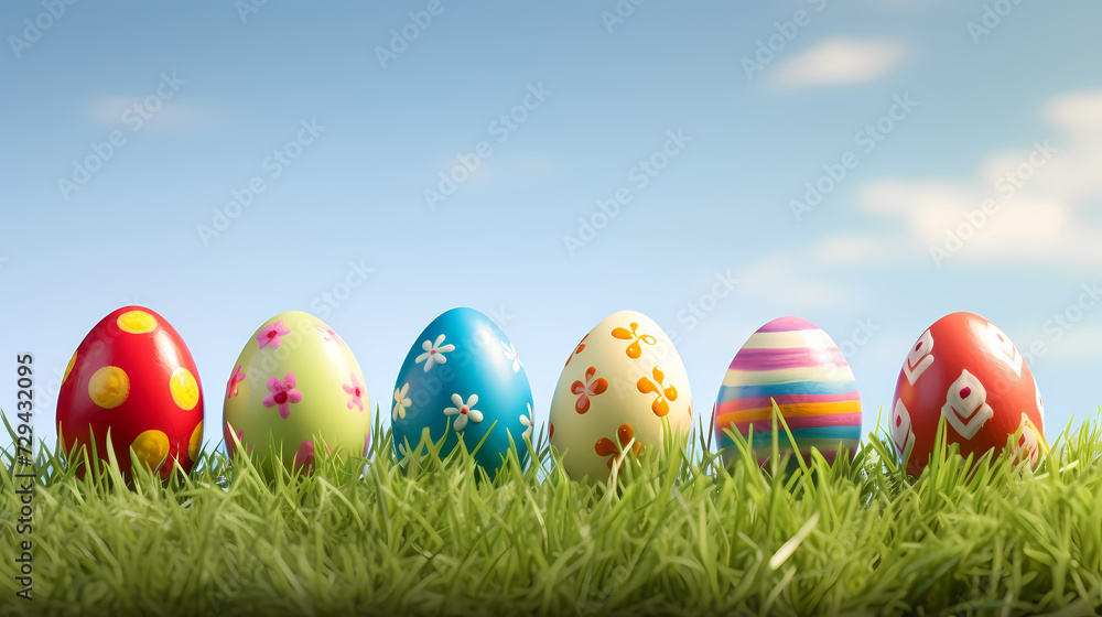Easter banner with copy space Easter banner with copy space