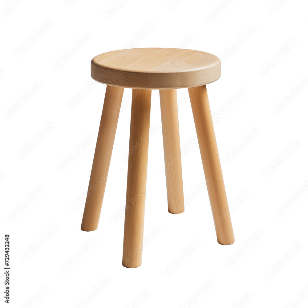 Stool. Scandinavian modern minimalist style. Transparent background, isolated image. Stool. Scandinavian modern minimalist style. Transparent background, isolated image.