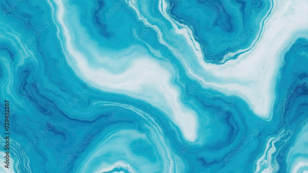 Ocean Blue and Turquoise marble textured background