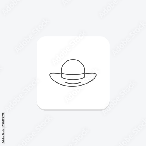 Shopaholic Hat icon, hat, shopaholic, fashion, addiction thinline icon, editable vector icon, pixel perfect, illustrator ai file