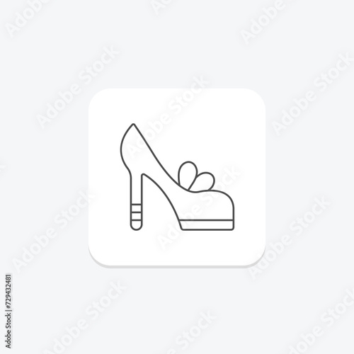 Shopaholic Shoes icon, shoes, shopaholic, fashion, addiction thinline icon, editable vector icon, pixel perfect, illustrator ai file