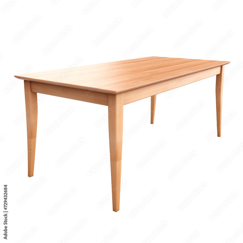 Table. Scandinavian modern minimalist style. Transparent background, isolated image. Table. Scandinavian modern minimalist style. Transparent background, isolated image.