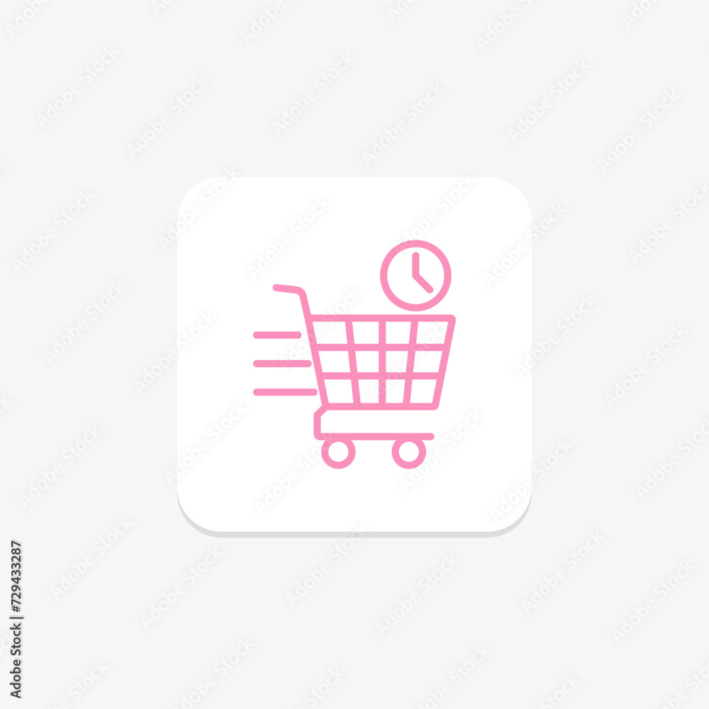 Fast Checkout icon, fast, checkout, transaction, retail duotone line icon, editable vector icon, pixel perfect, illustrator ai file Fast Checkout icon, fast, checkout, transaction, retail duotone line icon, editable vector icon, pixel perfect, illustrator ai file