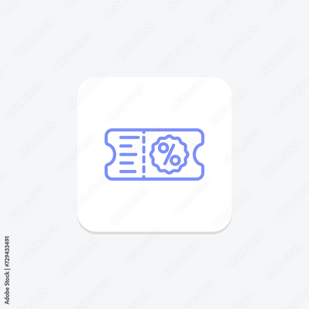 Discount Code icon, code, discount, coupon, offer duotone line icon, editable vector icon, pixel perfect, illustrator ai file Discount Code icon, code, discount, coupon, offer duotone line icon, editable vector icon, pixel perfect, illustrator ai file