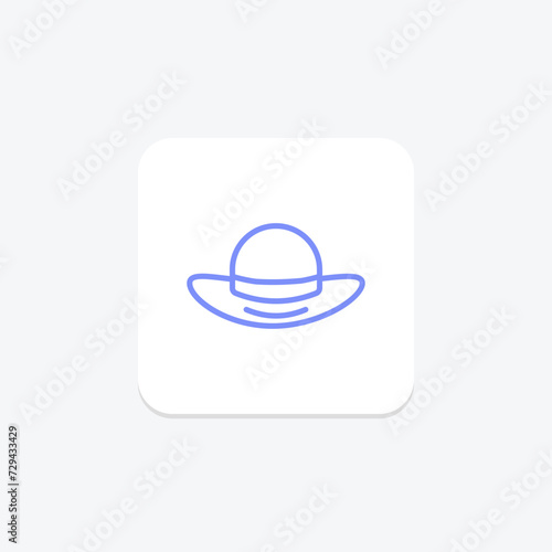 Shopaholic Hat icon, hat, shopaholic, fashion, addiction duotone line icon, editable vector icon, pixel perfect, illustrator ai file