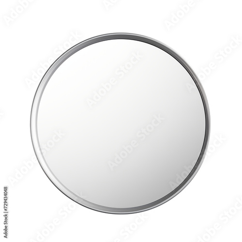 Wall Mirror. Scandinavian modern minimalist style. Transparent background, isolated image.