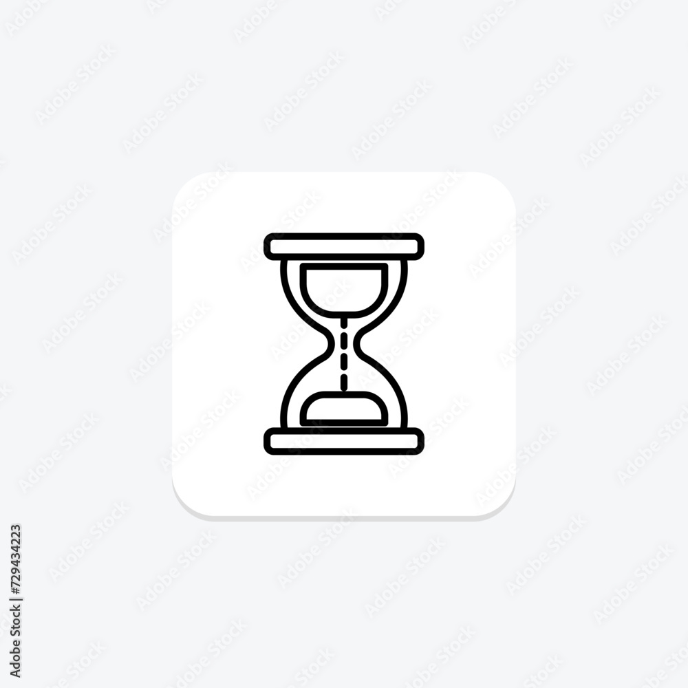Hourglass icon, time, sand, countdown, deadline line icon, editable vector icon, pixel perfect, illustrator ai file Hourglass icon, time, sand, countdown, deadline line icon, editable vector icon, pixel perfect, illustrator ai file