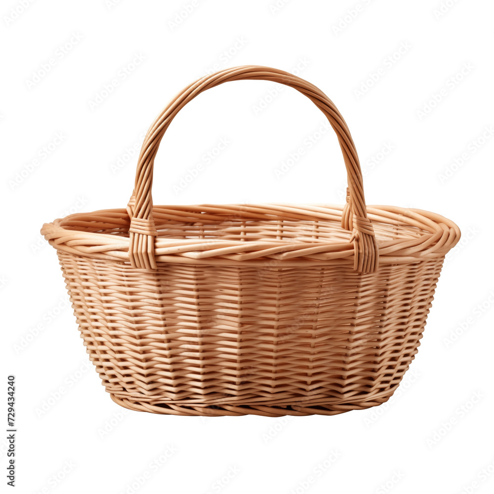 Wicker Basket. Transparent background, isolated image. Wicker Basket. Transparent background, isolated image.