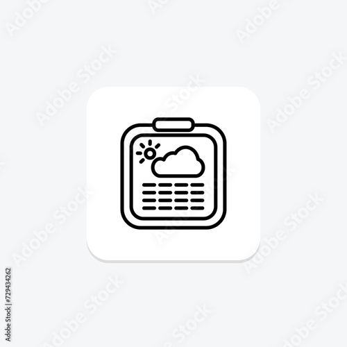 Weather Report icon, report, weather, icon, update line icon, editable vector icon, pixel perfect, illustrator ai file